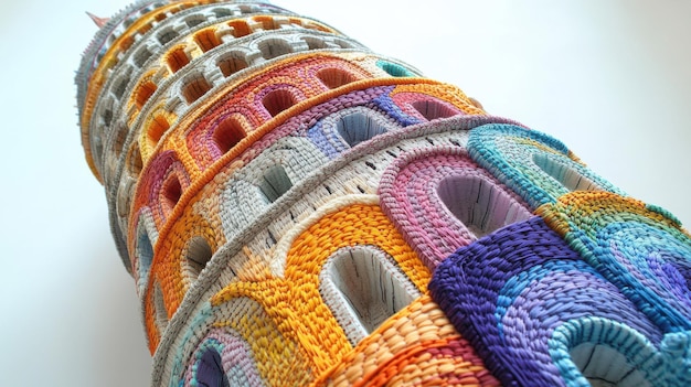 Kolorowy haft na tkaninie